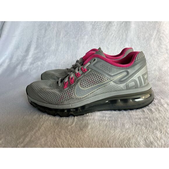 Nike Air Max 2013 Gray Pink Women’s Sz 7 Running Shoes 579585-066 - Picture 5 of 13